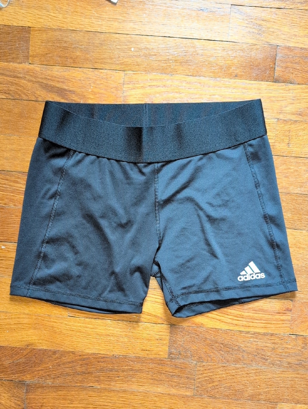 Adidas Black Women's Bike Shorts with Logo